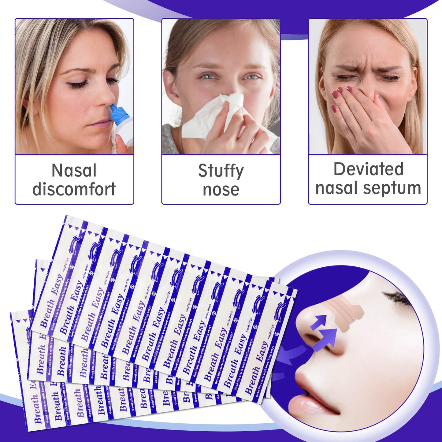 Nef plástrar hrotubani 30x plástrar í pakka (nasal strips)