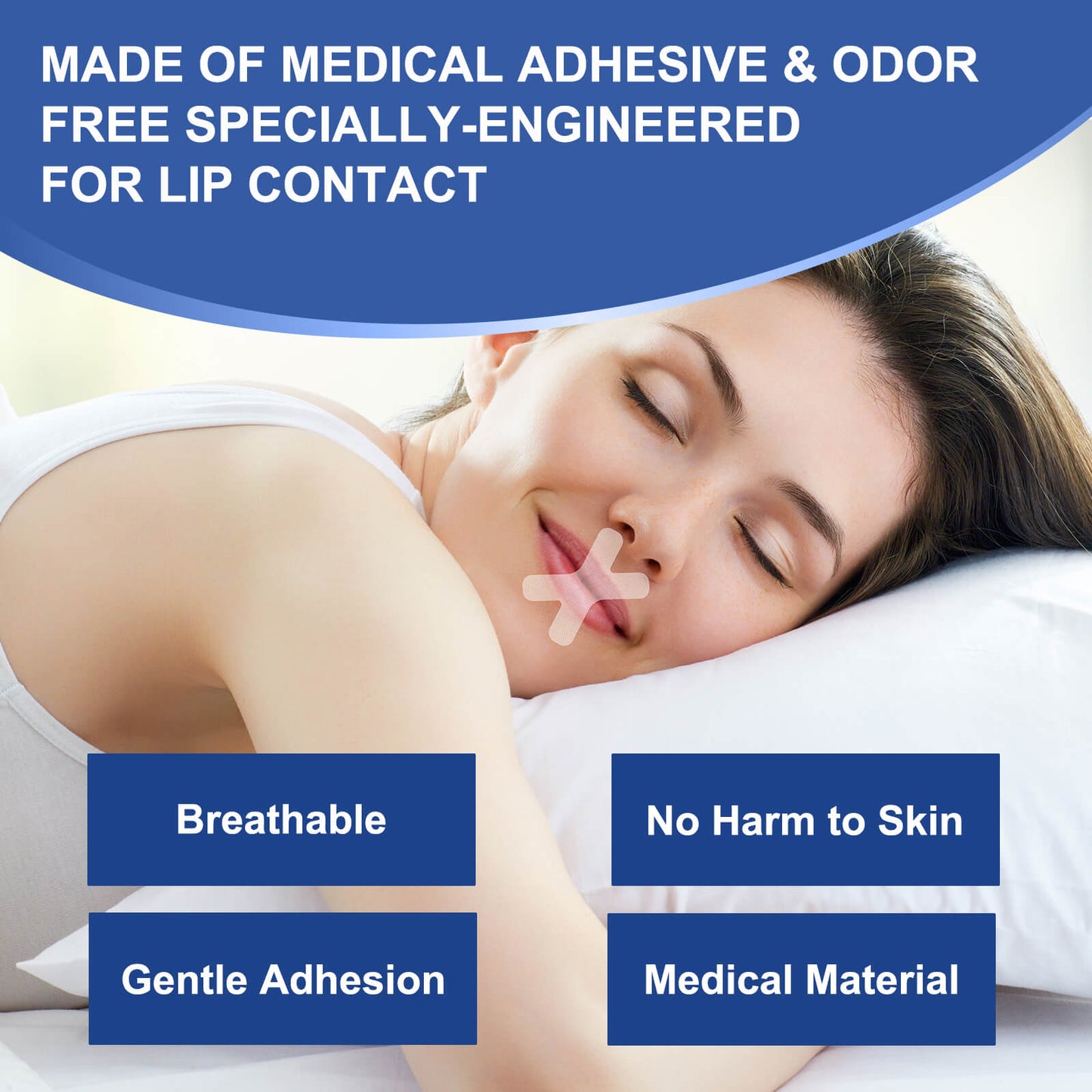 Munn plástrar fyrir svefn 120x plástrar í pakka (mouth tape)