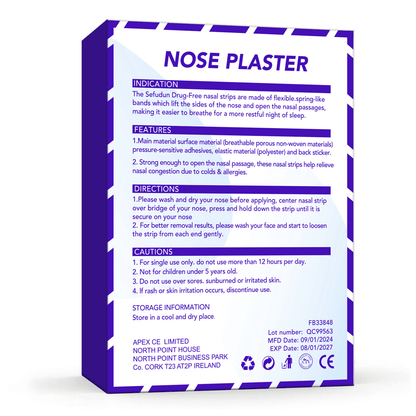Nef plástrar hrotubani 30x plástrar í pakka (nasal strips)
