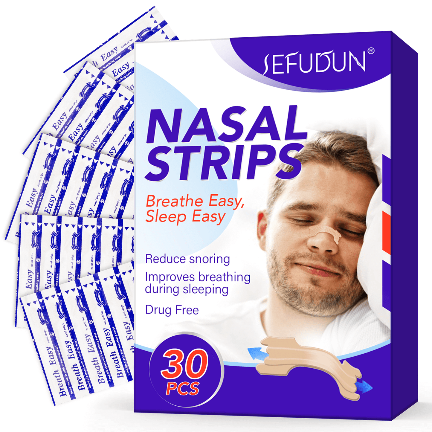 Nef plástrar hrotubani 30x plástrar í pakka (nasal strips)